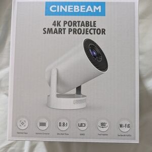 4K Portable Smart Projector - White